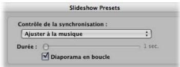 APPLE APERTURE 2 - Pour ajouter de la musique à votre diaporama : - 2