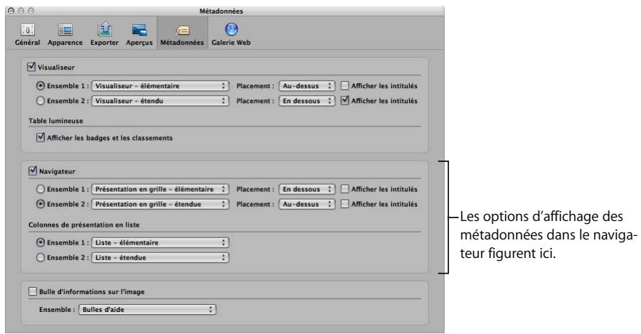 APPLE APERTURE 2 - Affichage de métadonnées spécifiques avec vos images - 1