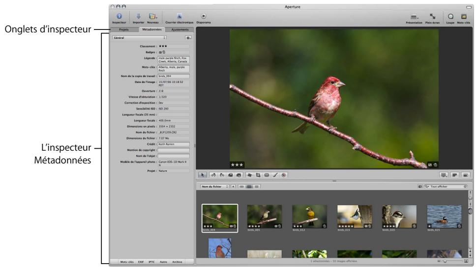 APPLE APERTURE 2 - Utilisation des inspecteurs - 1