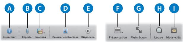 APPLE APERTURE 2 - Barre d'outils - 1