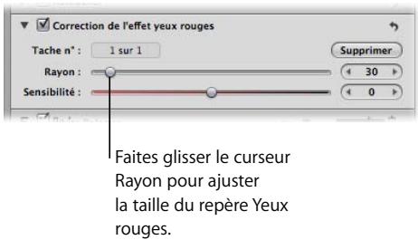 APPLE APERTURE 2 - Ajustement de la taille des repères yeux rouges - 3