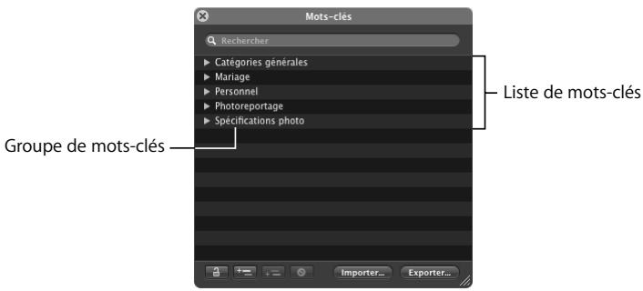 APPLE APERTURE 2 - Affectation de mots-clés à l'aide de la palette de mots-clés - 1