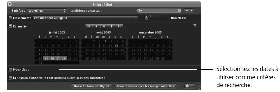 APPLE APERTURE 2 - Pour définir l'étendue de la recherche dans le champ de recherche : - 6