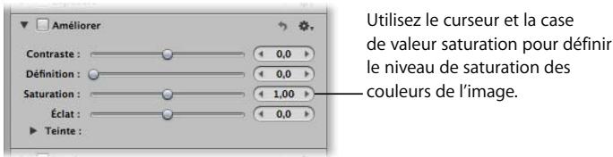 APPLE APERTURE 2 - Pour modifier la saturation d'une image : - 1