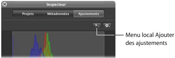 APPLE APERTURE 2 - Pour ajouter d'autres ajustements : - 1