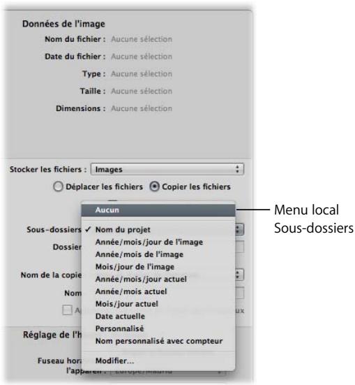 APPLE APERTURE 2 - Spécification d'un nouvel emplacement pour les images lors de leur importation - 2