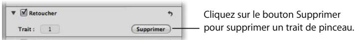 APPLE APERTURE 2 - Pour supprimer un trait de pinceau : - 1