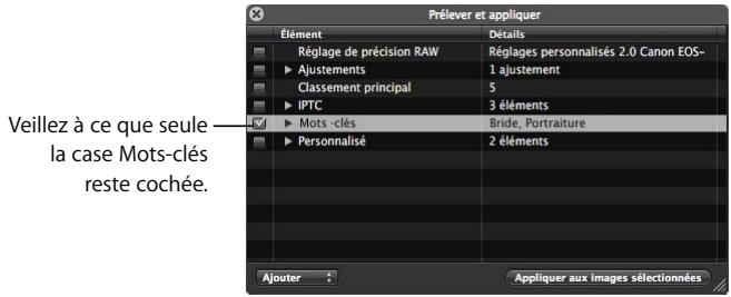 APPLE APERTURE 2 - Sélectionnez l'outil prélever (ou appuyez sur o). - 3