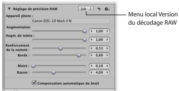 APPLE APERTURE 2 - Utilisation des commandes de réglage de précision RAW - 1