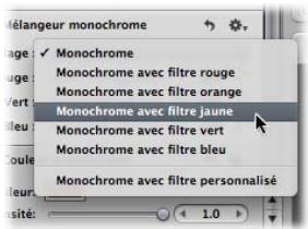 APPLE APERTURE 2 - Choix d'un préréglage de mélangeur monochrome - 1