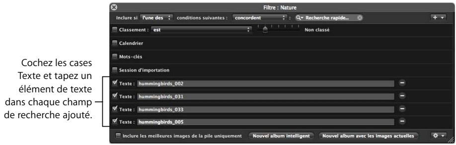 APPLE APERTURE 2 - Pour rechercher des images en fonction du texte : - 3