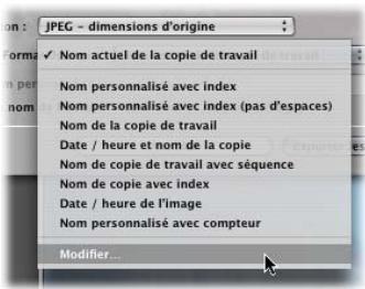 APPLE APERTURE 2 - Pour renommer les images lors de l'exportation : - 2