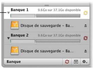 APPLE APERTURE 2 - Pour afficher le disque dur affecté à une banque : - 1