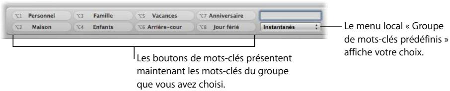 APPLE APERTURE 2 - Pour afferter un nouveau mot-clé à l'aide des commandes de mots-clés : - 3