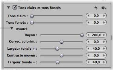 APPLE APERTURE 2 - Utilisation des réglages avancés « tons clairs et tons fonçés - 1