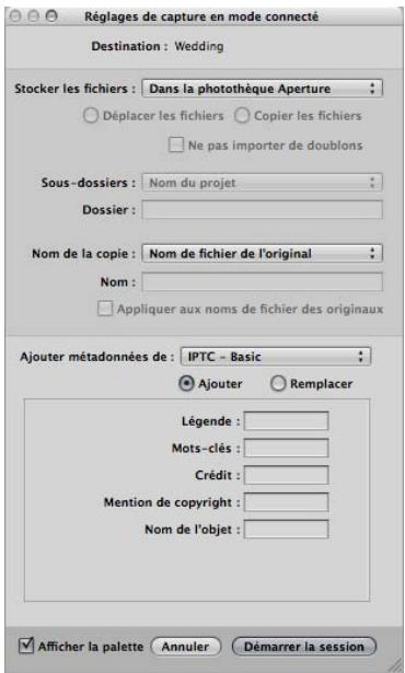APPLE APERTURE 2 - Capture d'images pendant une session de travail - 4