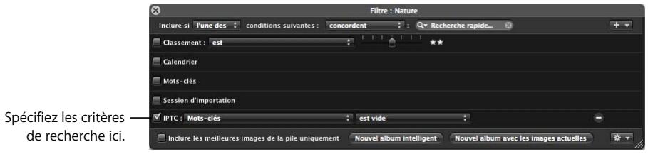 APPLE APERTURE 2 - Recherche en fonction des données IPTC - 1