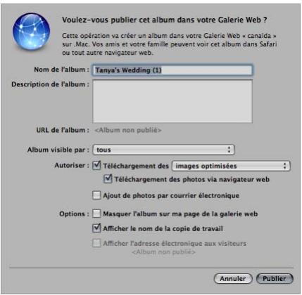 APPLE APERTURE 2 - Pour créer un album de type galerie web : - 1