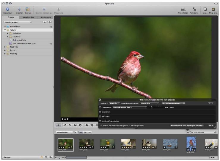 APPLE APERTURE 2 - Pour définir l'étendue de la recherche dans le champ de recherche : - 2