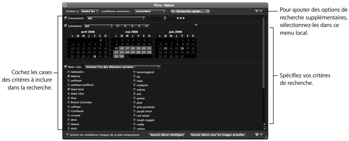 APPLE APERTURE 2 - Recherche par une combinaison de critères - 1