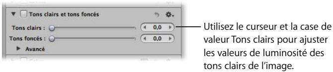 APPLE APERTURE 2 - Pour ajuster les tons clairs d'une image : - 1