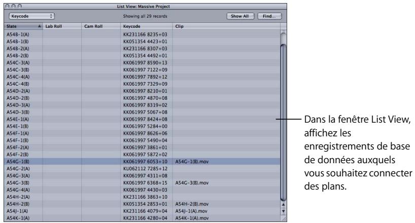 APPLE CINEMA TOOLS 4 - Pour exporter une liste de capture par lot standard à partir de Cinema Tools : - 1