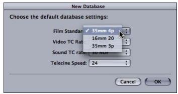 APPLE CINEMA TOOLS 4 - PourCHOISIRUN format de filmpar défaut: - 1