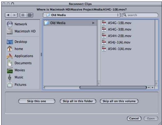 APPLE CINEMA TOOLS 4 - Pour détector et rétablier les liens rompus suite au déplacement des plans sources : - 1