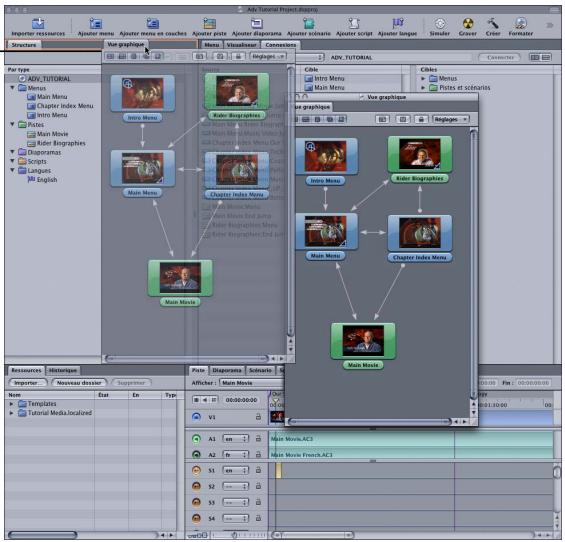 APPLE DVD STUDIO PRO 4 - Pour restaurer un onglet dans son quadrant d'origine, effectuez l'une des opérations suivantes : - 1