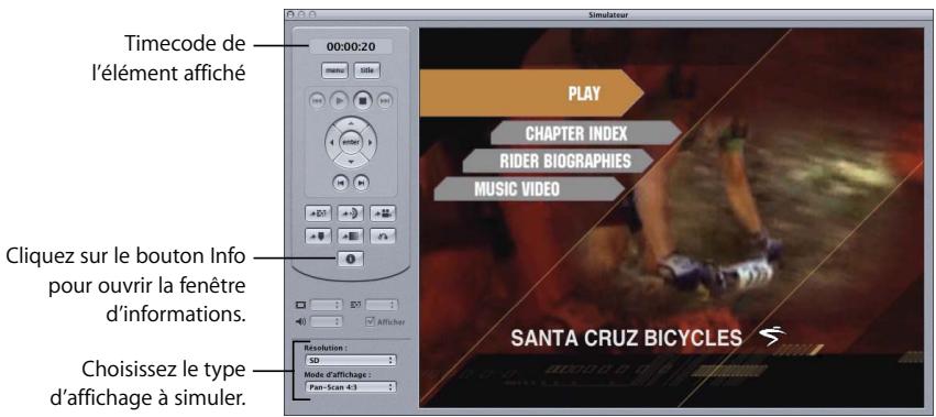 APPLE DVD STUDIO PRO 4 - Fenêtre Simulateur - 1