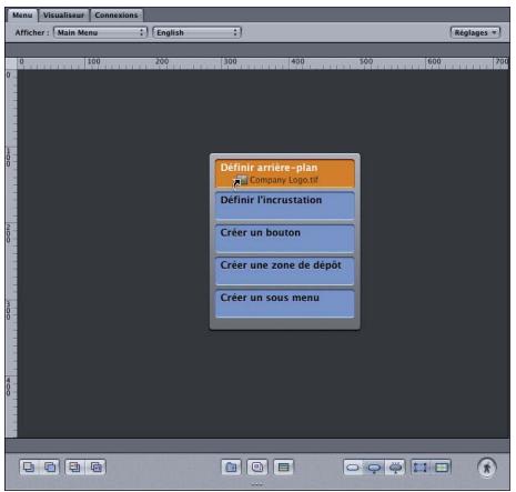 APPLE DVD STUDIO PRO 4 - Pour afficher la Drop Palette : - 1