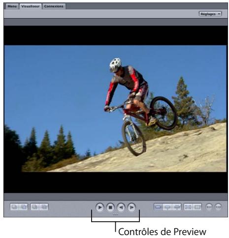 APPLE DVD STUDIO PRO 4 - Pour accéder au preview d'une ressource : - 1