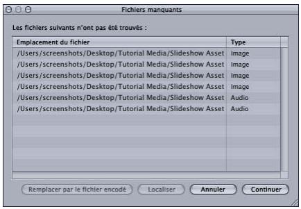 APPLE DVD STUDIO PRO 4 - Ressources manquantes ou renommées - 1