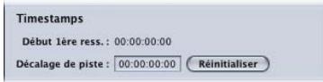 APPLE DVD STUDIO PRO 4 - Pour configurer la source de timecode à base de ressources : - 1