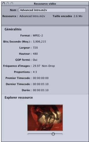 APPLE DVD STUDIO PRO 4 - Inspecteur de ressource - 1