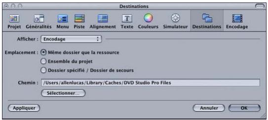 APPLE DVD STUDIO PRO 4 - Préférences Destinations - 1