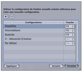 APPLE DVD STUDIO PRO 4 - Pour gérer vos configurations : - 1