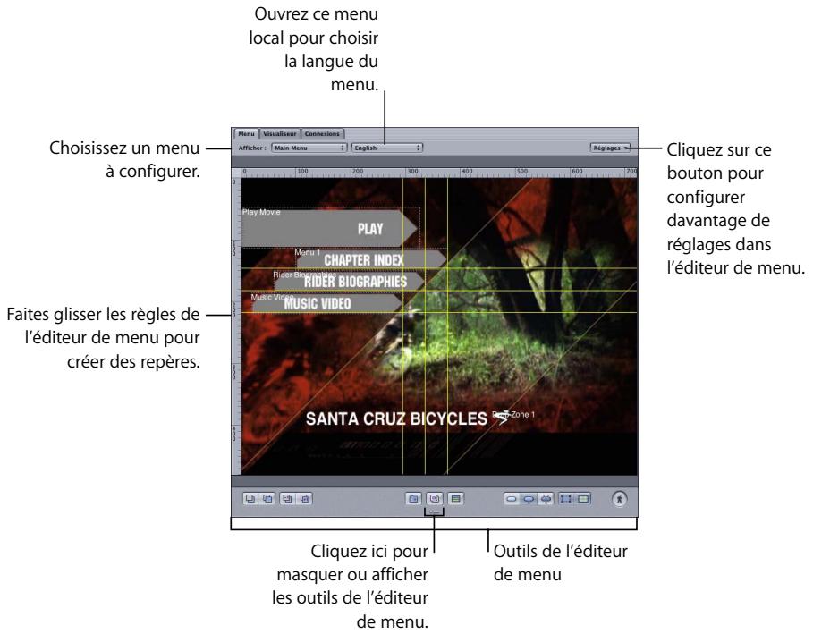 APPLE DVD STUDIO PRO 4 - À propos de l'éditeur de menu - 1