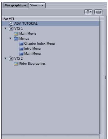 APPLE DVD STUDIO PRO 4 - Onglet Structure - 2