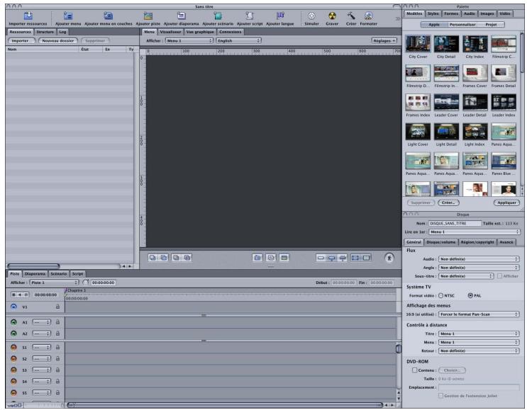 APPLE DVD STUDIO PRO 4 - Ouverture de DVD Studio Pro - 3
