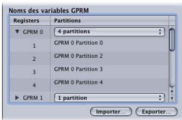 APPLE DVD STUDIO PRO 4 - Pour attribuer un nom à un GPRM : - 1