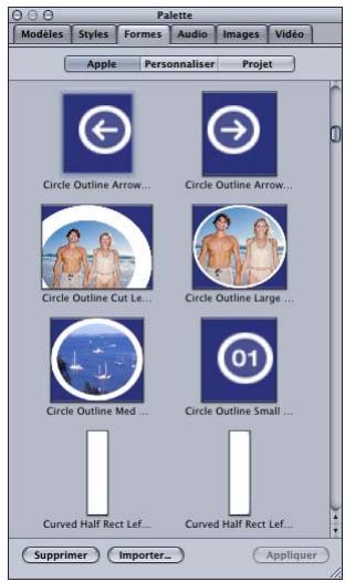 APPLE DVD STUDIO PRO 4 - Gestion des formes - 1
