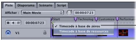 APPLE DVD STUDIO PRO 4 - Timecode dans la Timeline - 1