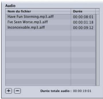 APPLE DVD STUDIO PRO 4 - Pour attribuer des fichiers audio globaux à un diaporama : - 2