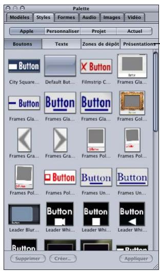 APPLE DVD STUDIO PRO 4 - Onglets Modèles et Styles - 1
