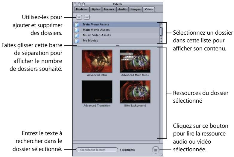 APPLE DVD STUDIO PRO 4 - Onglets de données - 1