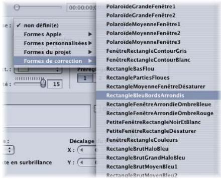 APPLE DVD STUDIO PRO 4 - Pour attribuer une forme dans l'inspecteur de bouton : - 1