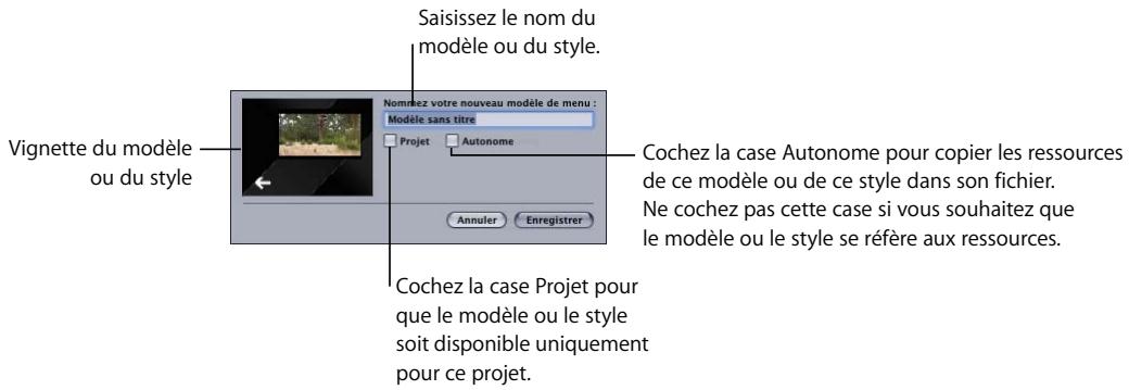 APPLE DVD STUDIO PRO 4 - Pour créer un modèle ou un style : - 1