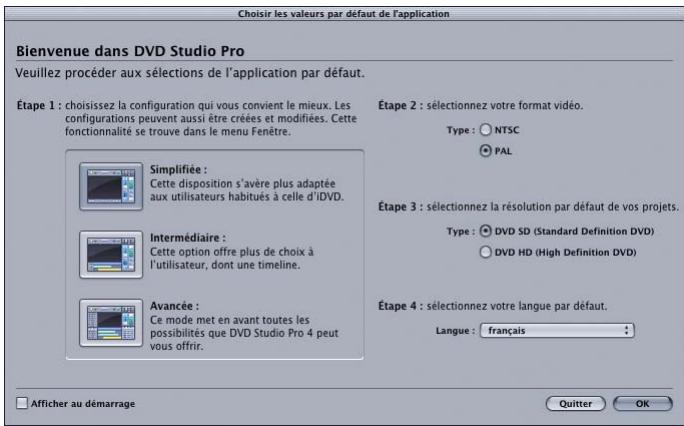APPLE DVD STUDIO PRO 4 - Ouverture de DVD Studio Pro - 1