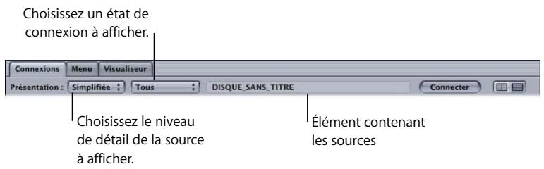 APPLE DVD STUDIO PRO 4 - Onglet Connexions - 3